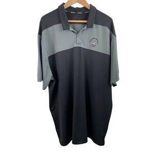 Nike Dri-Fit Eisenhower GC USAFA Black Gray Short Sleeve Polo Shirt Men Size XXL